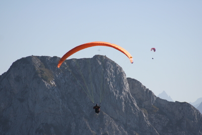 Paraglider und Gaichtspitze